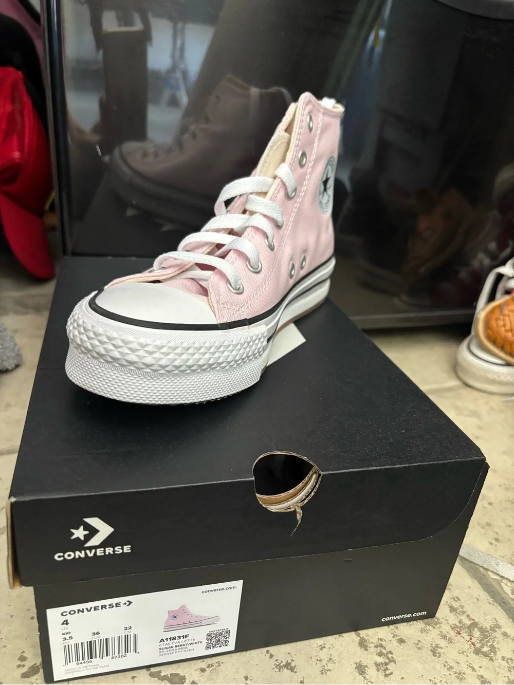 Converse Pink High Top Platform Sneakers